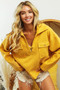 BiBi Flap Pockets Fleece Collared Sweatshirt