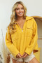 BiBi Flap Pockets Fleece Collared Sweatshirt