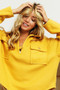 BiBi Flap Pockets Fleece Collared Sweatshirt