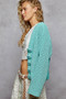 POL V-Neck Long Sleeve Cardigan with Exaggerated Buttons