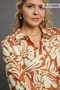 Umgee Full Size Floral Tiered Midi Shirt Dress Plus Size