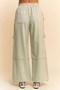 Davi & Dani Lace Patchwork Bottom Opening Adjustable Pants