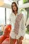 BiBi Slub Jersey with Lace Combo Buttoned Hoodie Top