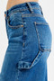 RISEN Full Size High Rise Wide Leg Patch Detailed Jeans Plus Size