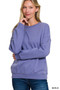 Zenana Full Size Fleece Drop Shoulder Sweatshirt Plus Size