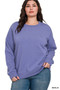 Zenana Full Size Fleece Drop Shoulder Sweatshirt Plus Size