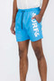 WEIV Men's Full Size Letter Graphic Drawstring Swim Shorts Plus Size