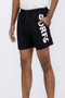 WEIV Men's Full Size Letter Graphic Drawstring Swim Shorts Plus Size