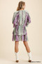 Umgee Tie Dye Ruffled Layered Dress with Elastic Waistband