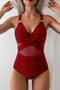 One Piece Cross Lace Adjustable Straps Swimsuits