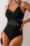 One Piece Cross Lace Adjustable Straps Swimsuits