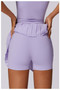 Pleated Solid Wide Waistband Sports Pocket Skirt