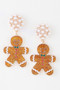Glitter Gingerbread Man Earrings