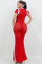 Netting 2 Way Front Zipper Maxi Dress
