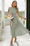 Ruffle Solid Willow Smocked Maxi Dress