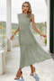Ruffle Solid Willow Smocked Maxi Dress