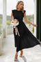 Ruffle Solid Willow Smocked Maxi Dress