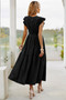 Ruffle Solid Willow Smocked Maxi Dress