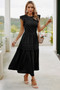 Ruffle Solid Willow Smocked Maxi Dress