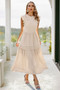 Ruffle Solid Willow Smocked Maxi Dress