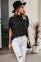 Leopard Open Back Knot Drop Top