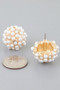 Pearl Cluster Stud Earrings