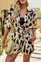 Allover Print Loose Fit Shirt Short Sets
