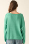 Solid Rib-Knit Oversized Boatneck Sweater​​