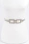 Rhinestone Metal Stretch Belt