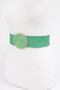 Faux Straw Elastic Belt