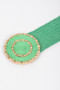 Faux Straw Elastic Belt