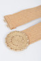 Faux Straw Elastic Belt
