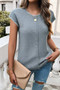 Color Block Knit Round Neck Fit Top