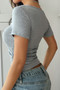 Elastic Leopard Star Short Sleeve Fit T Shirt