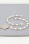 Twisted Pearl Open Hoop Earrings