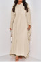 Plain V Neck Loose Fit Shift Maxi Dress