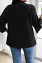Plus V Neck Ruffle Half Sleeves Loose Blouse
