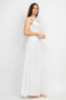 Jewel Waist-Tie Lace Maxi Dress