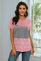Round Neck Short Sleeve Print Top