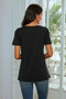 Round Neck Short Sleeve Print Top