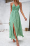 Floral Boho Tie Sleeveless High Waist Maxi Dress