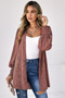 Front Open Leopard Print Loose Fit Top