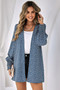Front Open Leopard Print Loose Fit Top