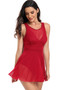 Solid Color Block Sleeveless Fit Ruffle Swimsuits