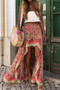 Floral Print Irregular Line A Line Fit Skirt