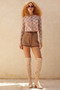 Striped Knit Wide-Leg Drawstring Sweater Shorts​