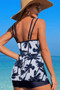 Square Neck Bottom Mesh Two Piece Swimsuit