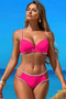Two Pieces Color Black Cut Out Knot Bikini