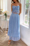 Two Pieces Frill Square Neck Cami Ruffle Hem Set