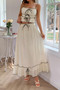 Two Pieces Frill Square Neck Cami Ruffle Hem Set